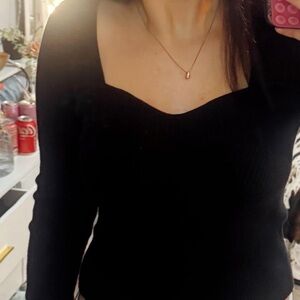 Old Navy Black square neck top